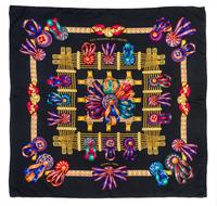 An Hermes Silk Scarf, 35 x 35 inches.
