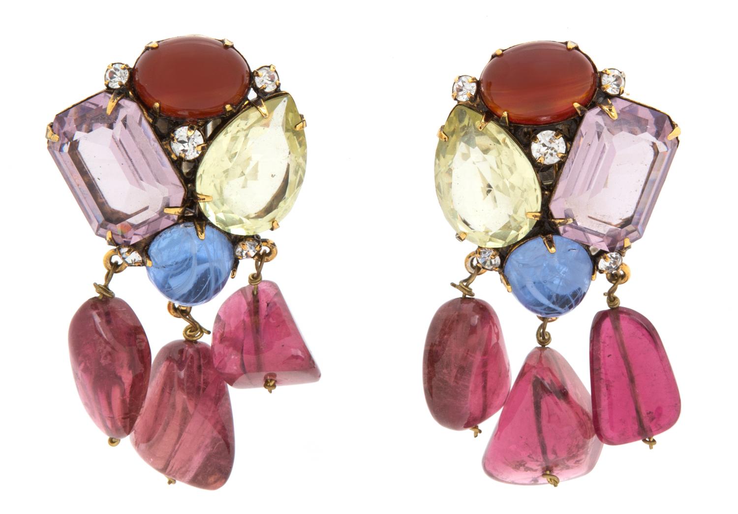 A Pair of Iradj Moini Earclips, 2.25" x 1.5".