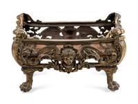 A Continental Bronzed Iron Jardinière