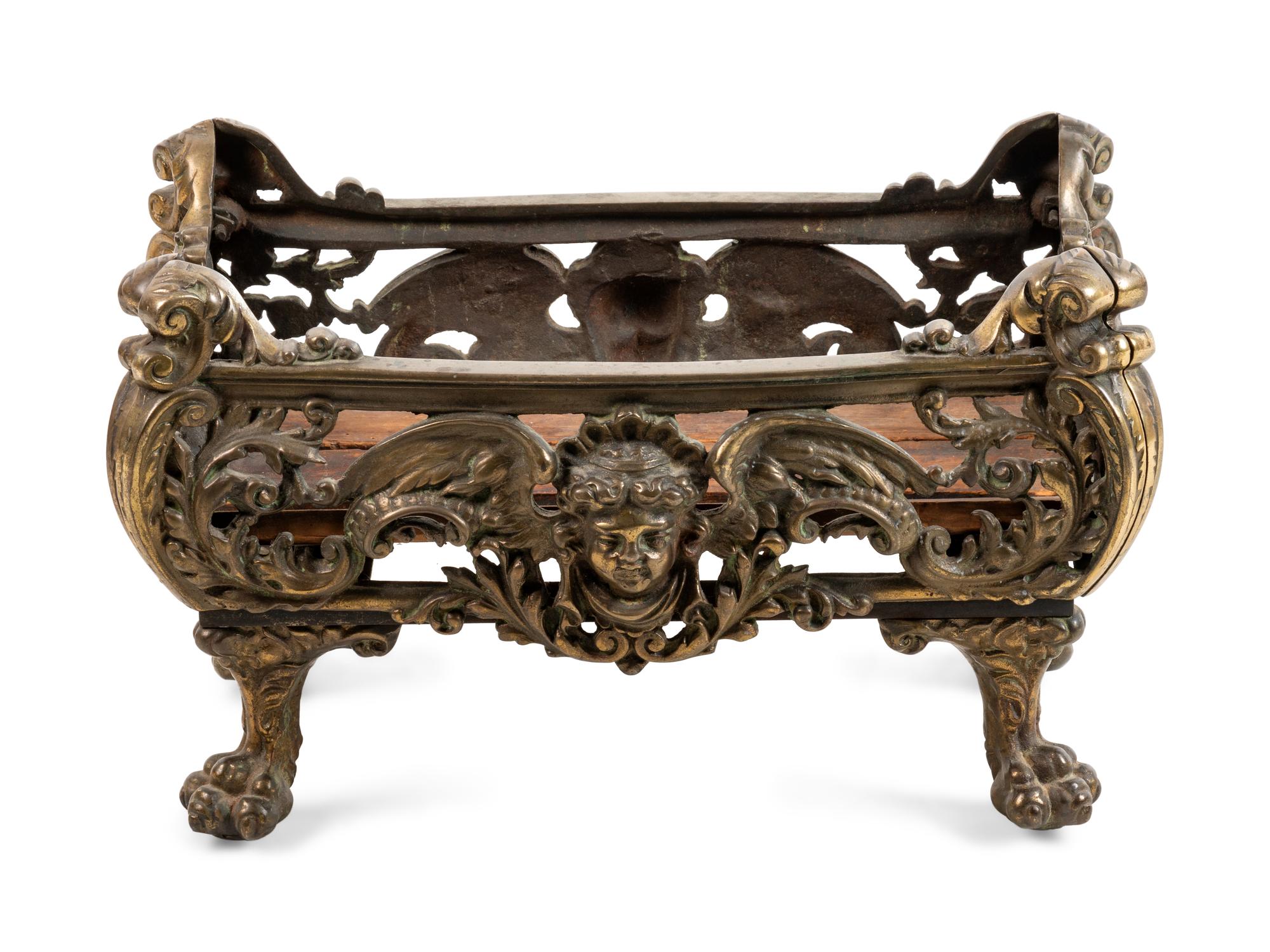 A Continental Bronzed Iron Jardinière
