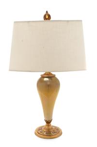 Pulled Feather Table Lamp with Favrile Jewel Finial
