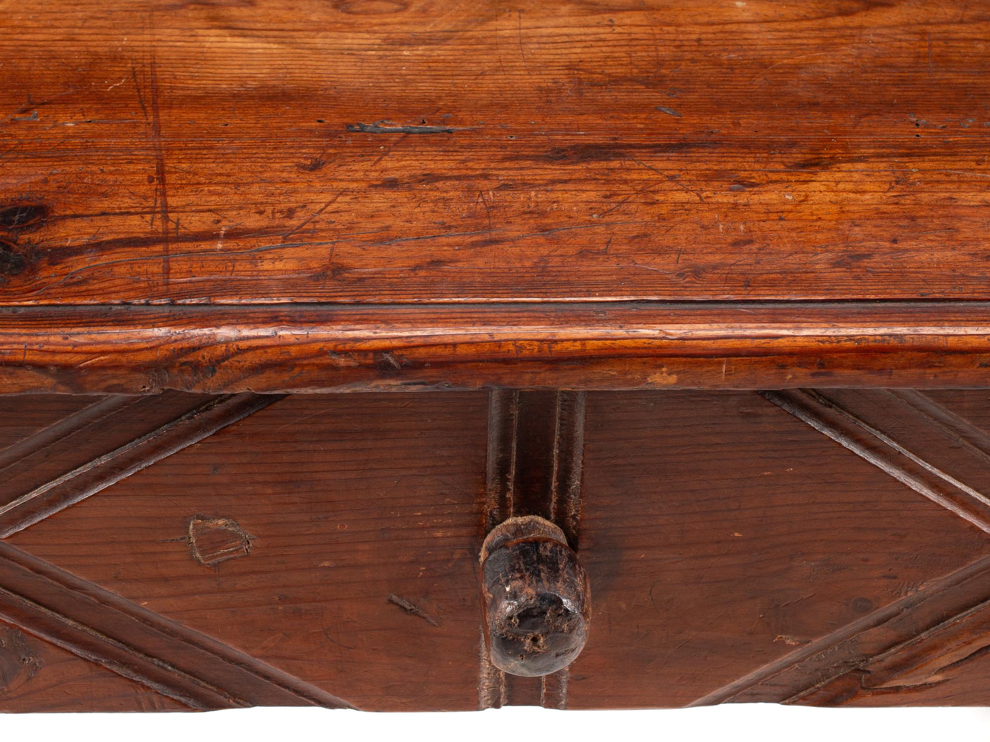A Spanish Pine Trestle Table
