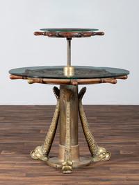 A Two-Tier Dumbwaiter Made of Ship’s Wheels