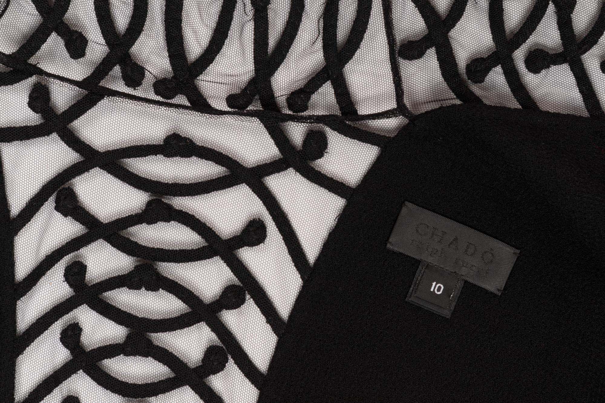Ralph Rucci Crepe and Net Bolero Jacket