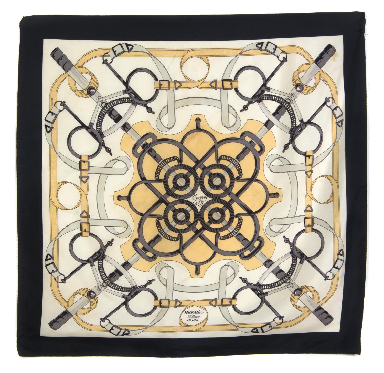 An Hermes Silk Scarf, 35 x 35 inches.