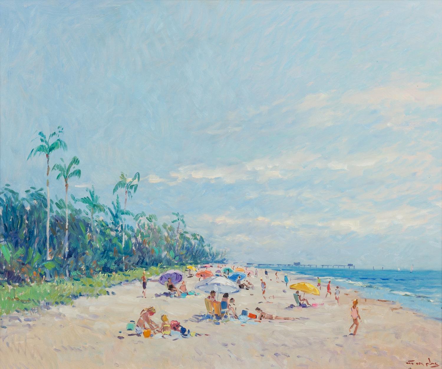 Niek van der Plas, (Dutch, b. 1954), Naples Beach