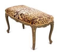 A Louis XV Painted Window Bench