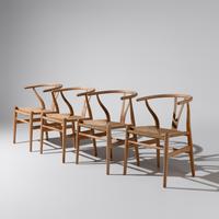 Hans Wegner (Danish, 1914–2007) — Set of Four Wishbone Chairs, model Ch24