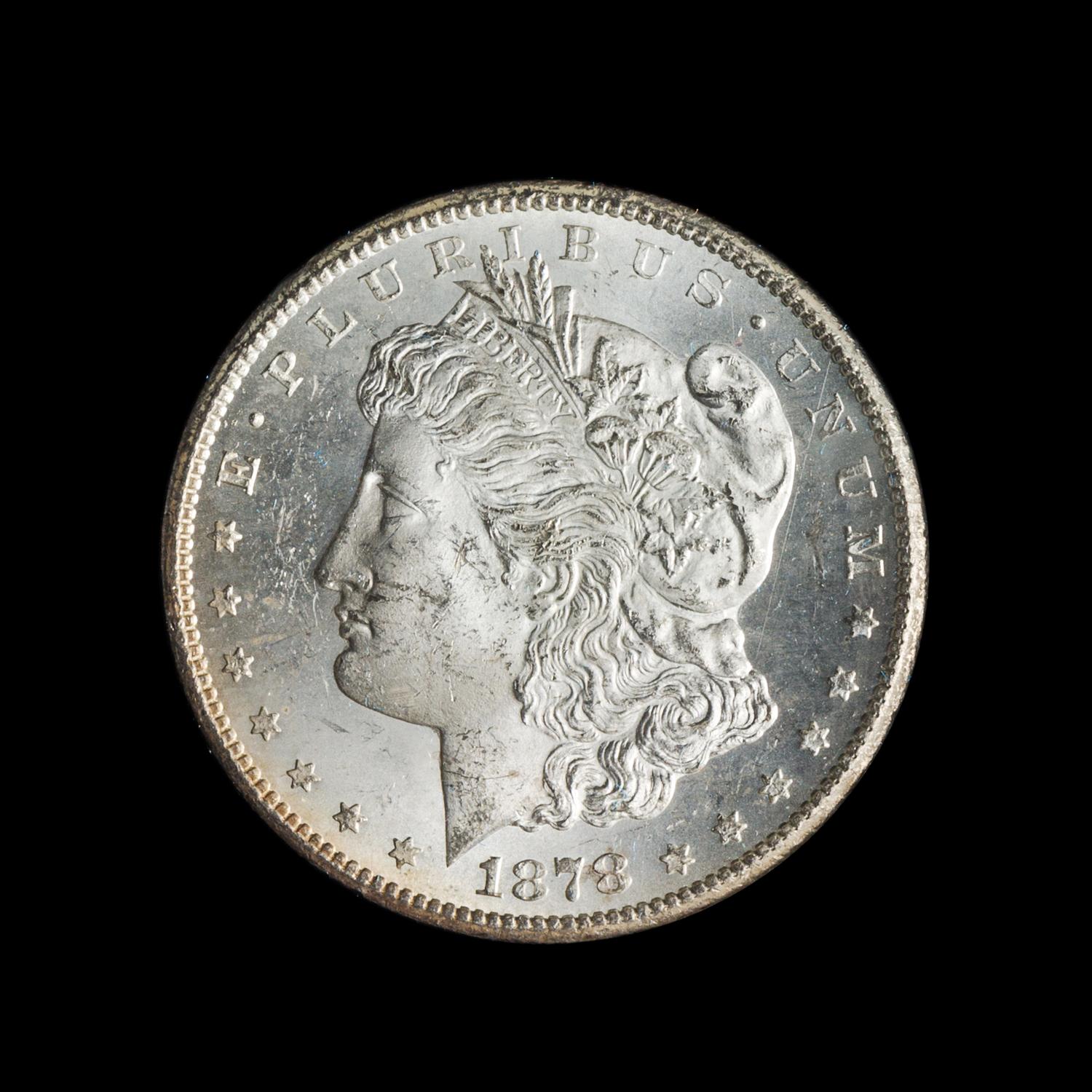 A United States 1878-CC GSA: Morgan Silver Dollar Coin