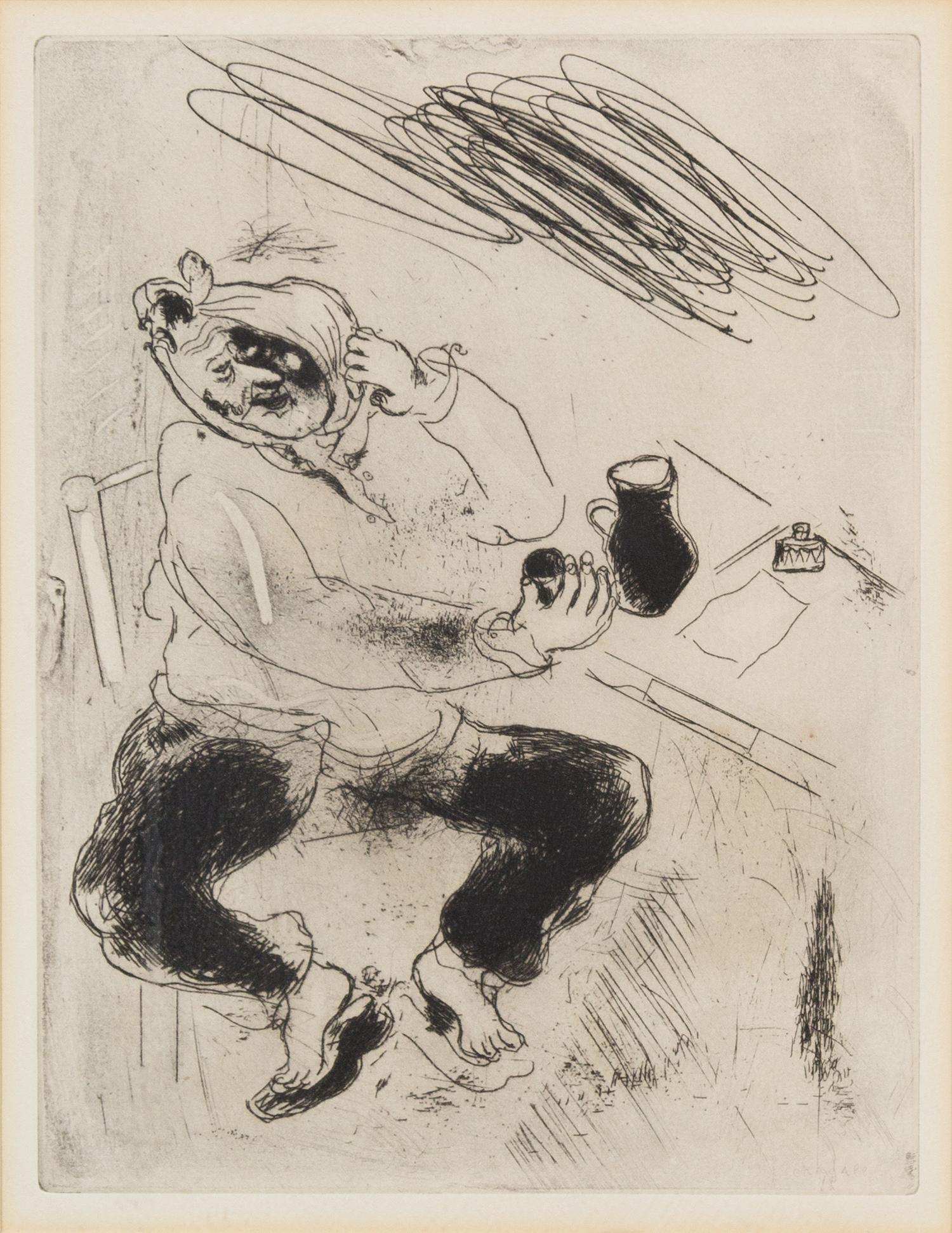Marc Chagall, (French/Russian, 1887-1985), Two works from Les ames mortes