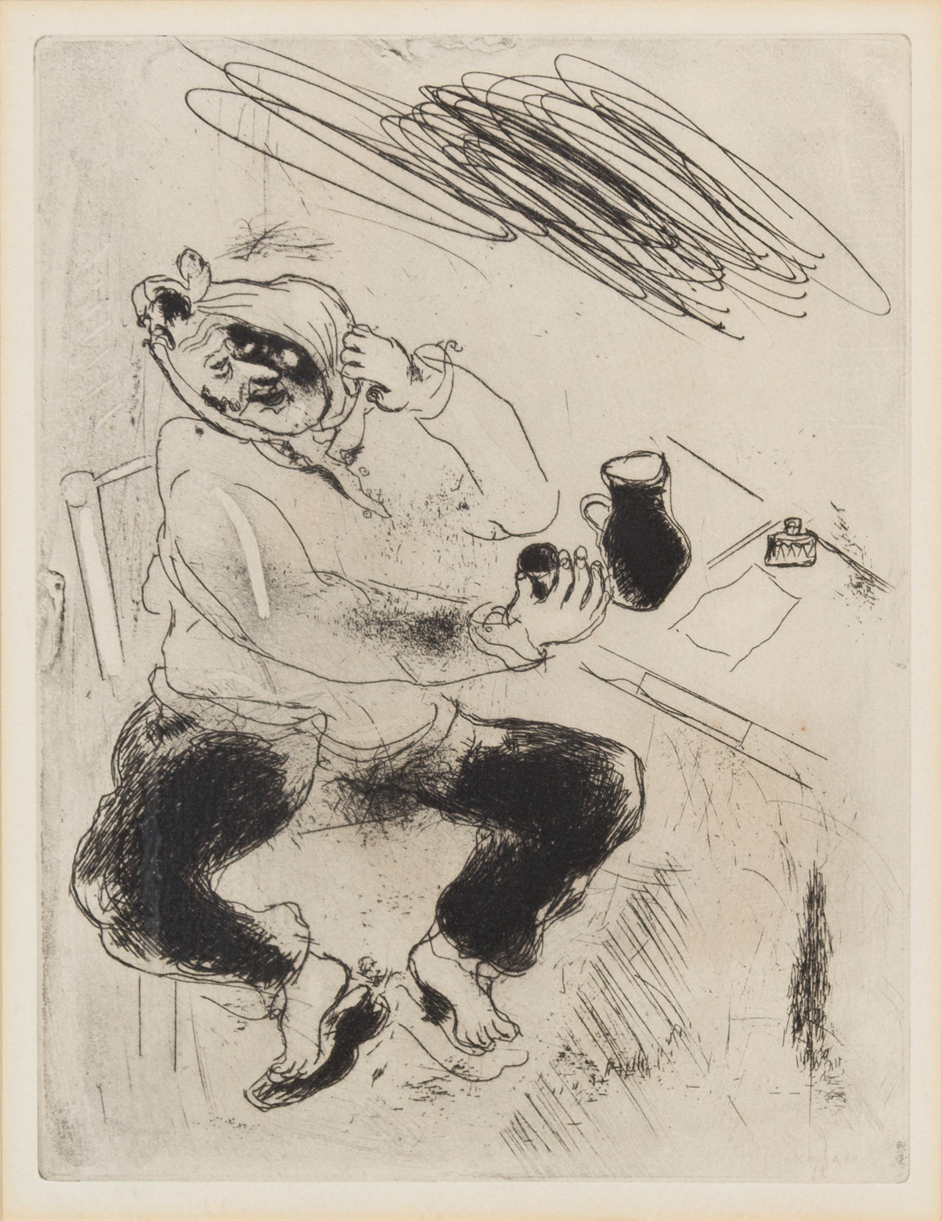Marc Chagall, (French/Russian, 1887-1985), Two works from Les ames mortes
