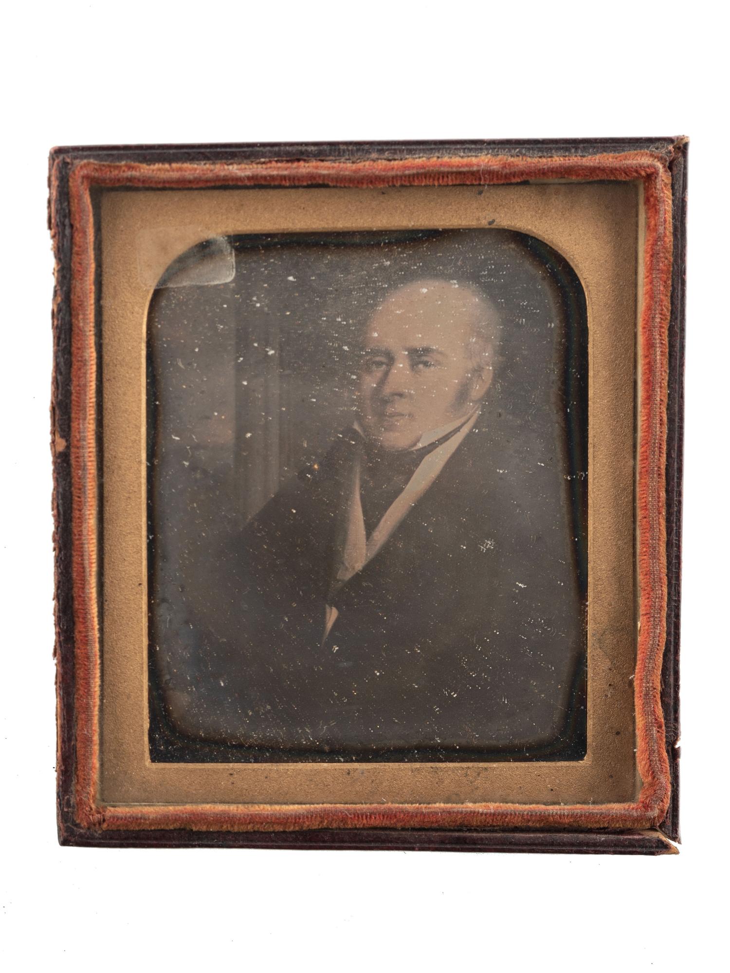 [EARLY PHOTOGRAPHY]. A group of 4 daguerreotypes of painted portraits, comprising: