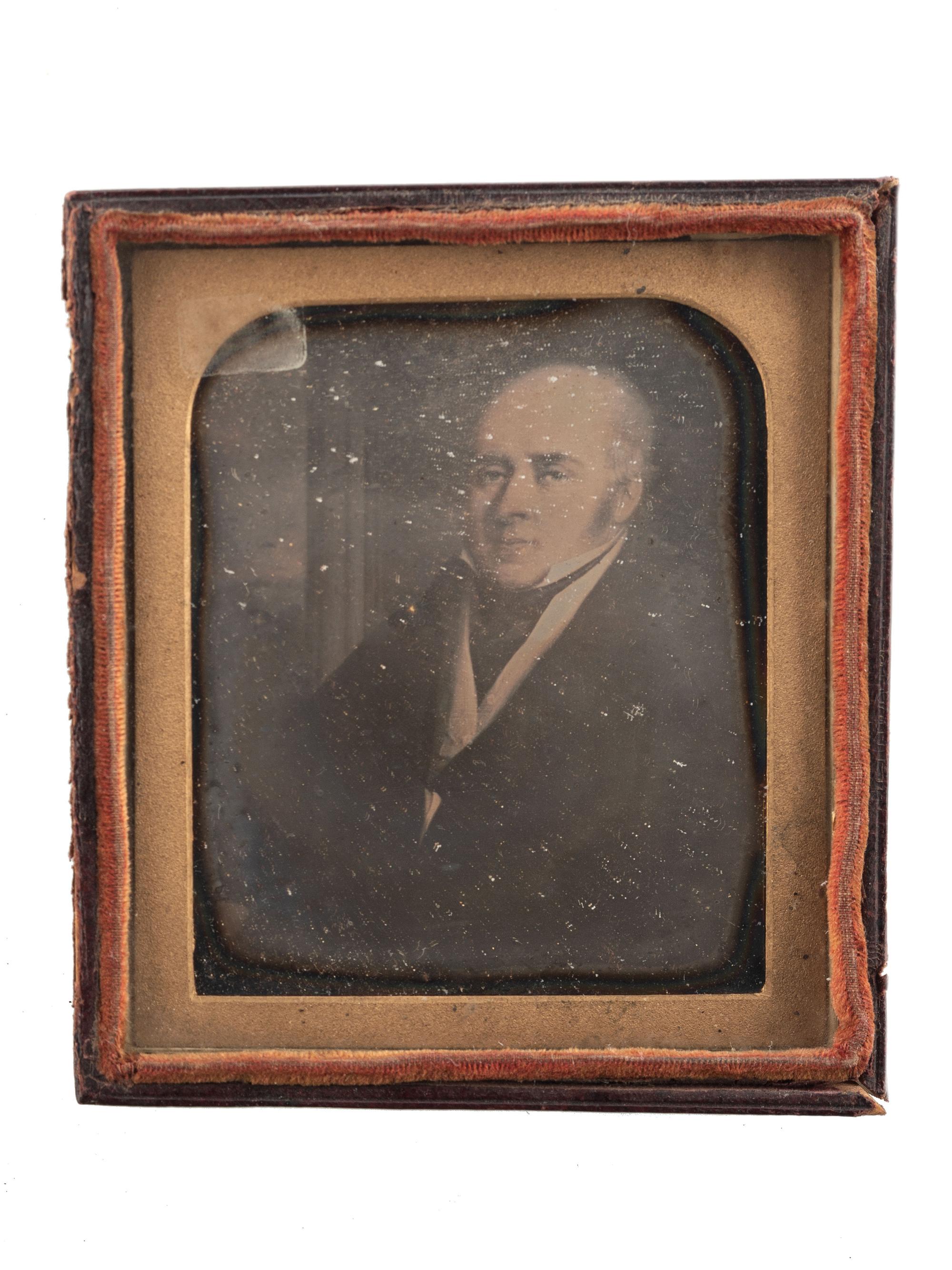 [EARLY PHOTOGRAPHY]. A group of 4 daguerreotypes of painted portraits, comprising:
