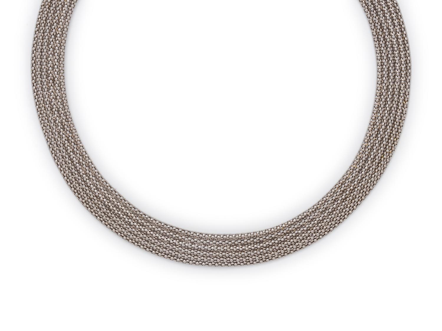 WHITE GOLD COLLAR NECKLACE