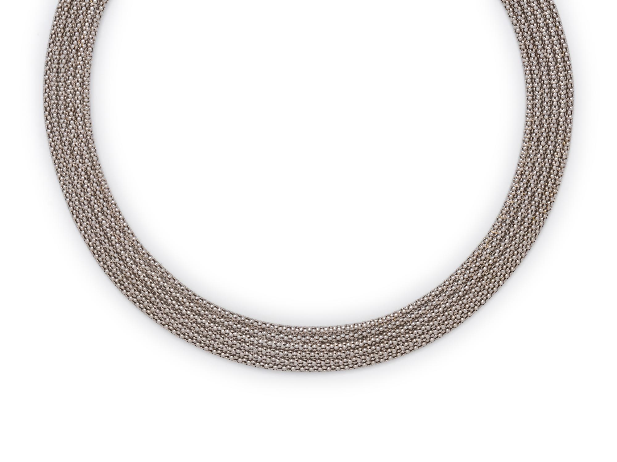 WHITE GOLD COLLAR NECKLACE