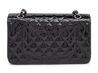 Chanel Black Patent Double-Flap Bag, 2002-03