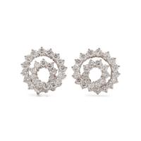 Diamond and White Gold Spiral Earrings