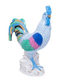A Large Herend Porcelain Rooster