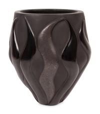 Blackware Pottery Jar, with Flames