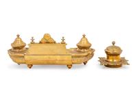 A French Gilt Bronze Inkstand