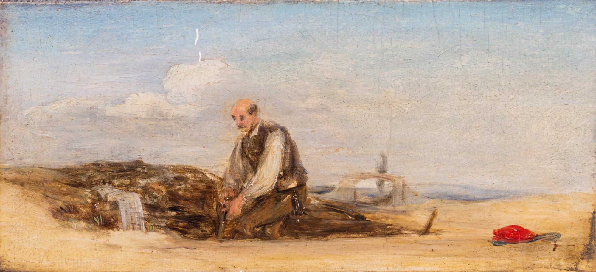 Attributed to David Wilkie, (British, 1785-1841), Grave Digger in Hamlet, ca. 1840