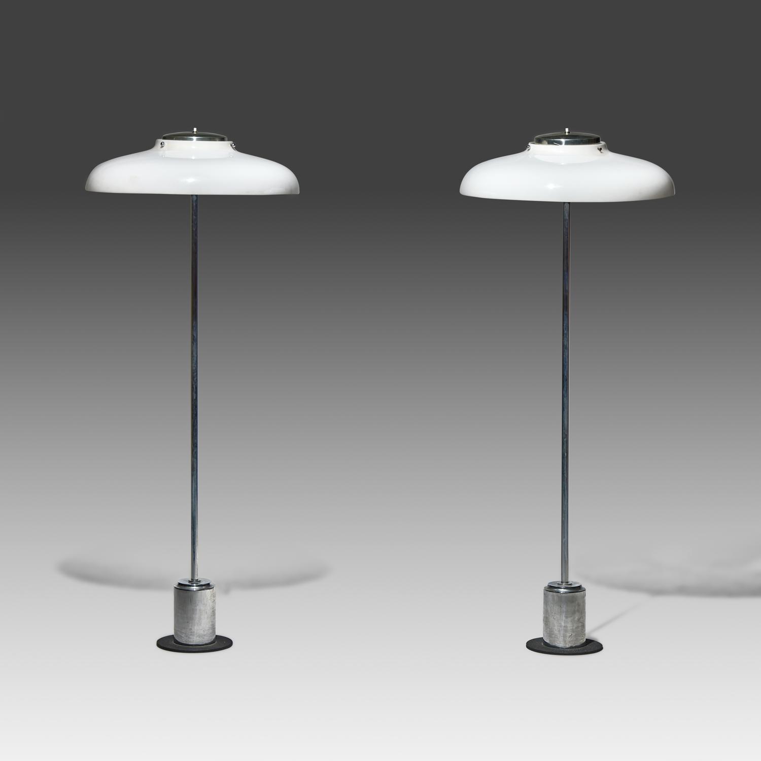 Floor lamps model 1005/B, pair, c. 1963 Arteluce, Italy