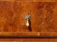 A William & Mary style burl walnut and elm veneered and crossbanded high chest of drawers, late 19th / early 20th century