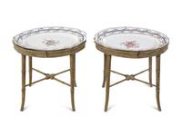 A Pair of Gilbert Drouet Painted Sèvres Porcelain Platters