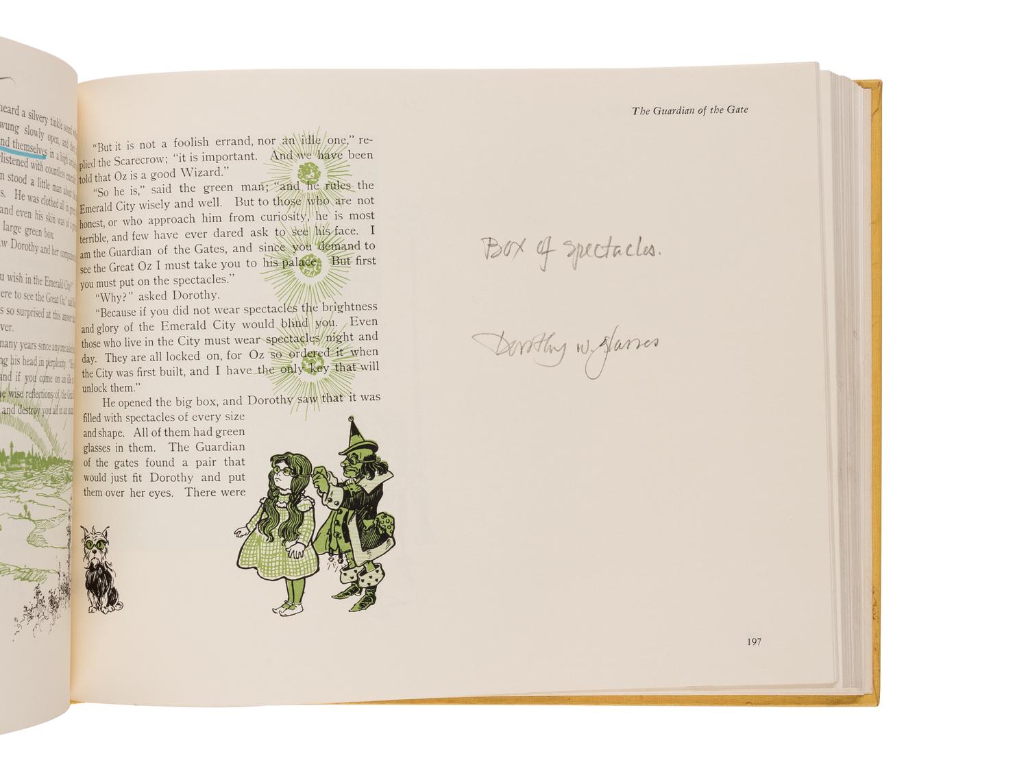 [MOSER, Barry—SOURCE MATERIAL]. BAUM, L. Frank (1856-1919). The Annotated Wizard of Oz… With an Introduction, Notes, and Bibliography by Michael Patrick Hearn . New York: Clarkson N. Potter, Inc., 1973.