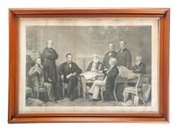 [SLAVERY & ABOLITION]. Alexander Hay RITCHIE (1822, 1895), engraver. after Francis Bicknell CARPENTER (1830-1900), artist. First Reading of the Emancipation Proclamation .