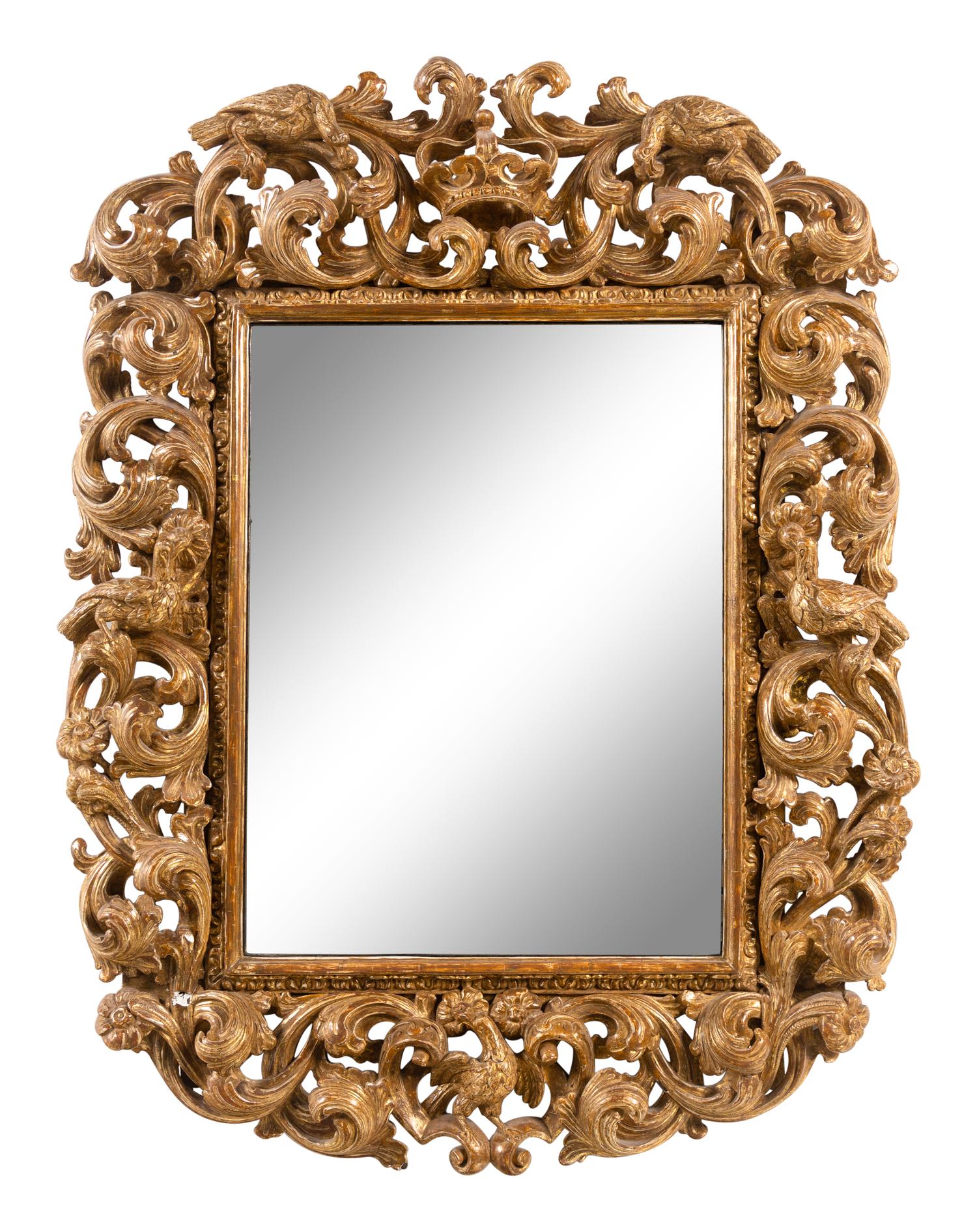 A William and Mary Giltwood Mirror