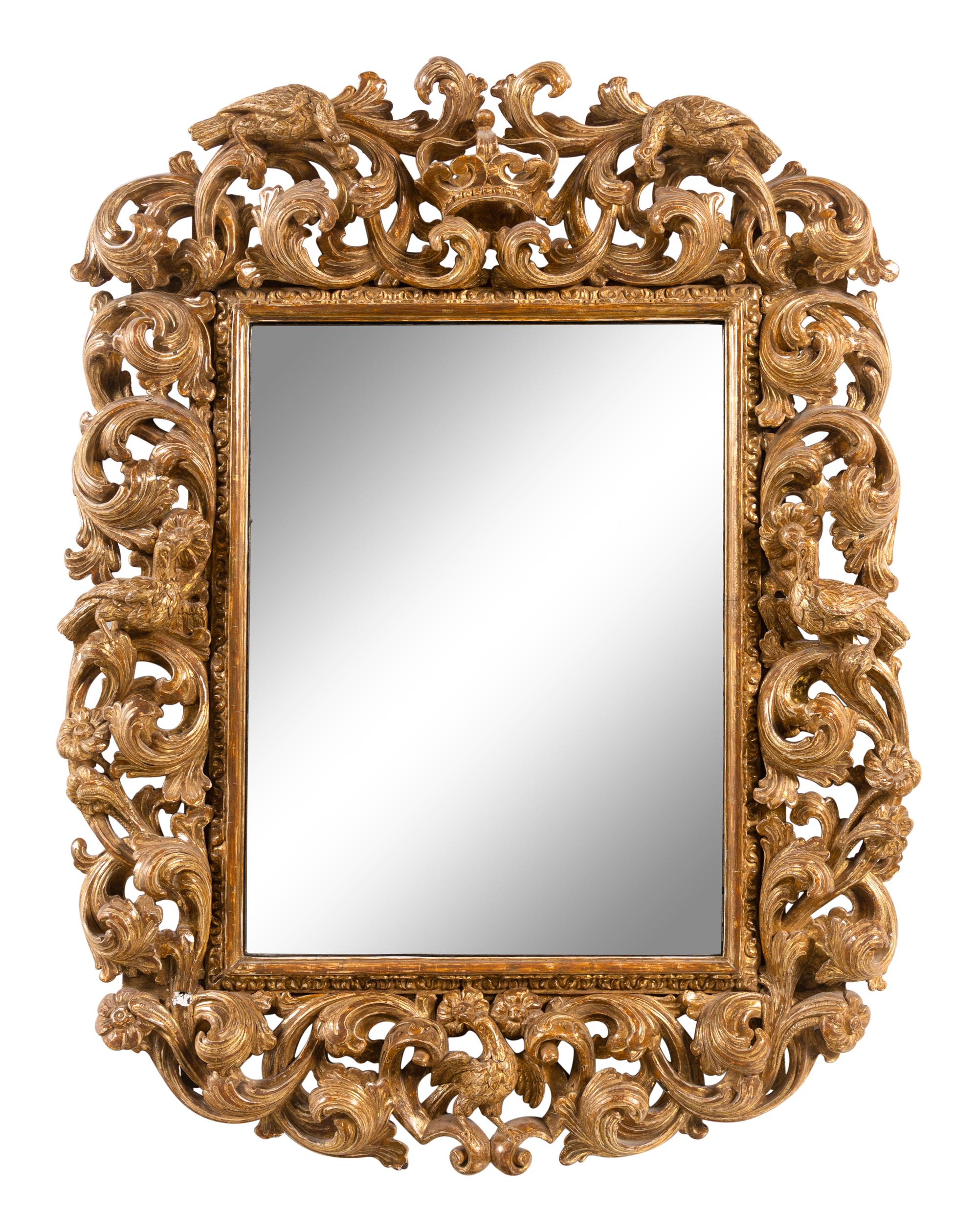 A William and Mary Giltwood Mirror