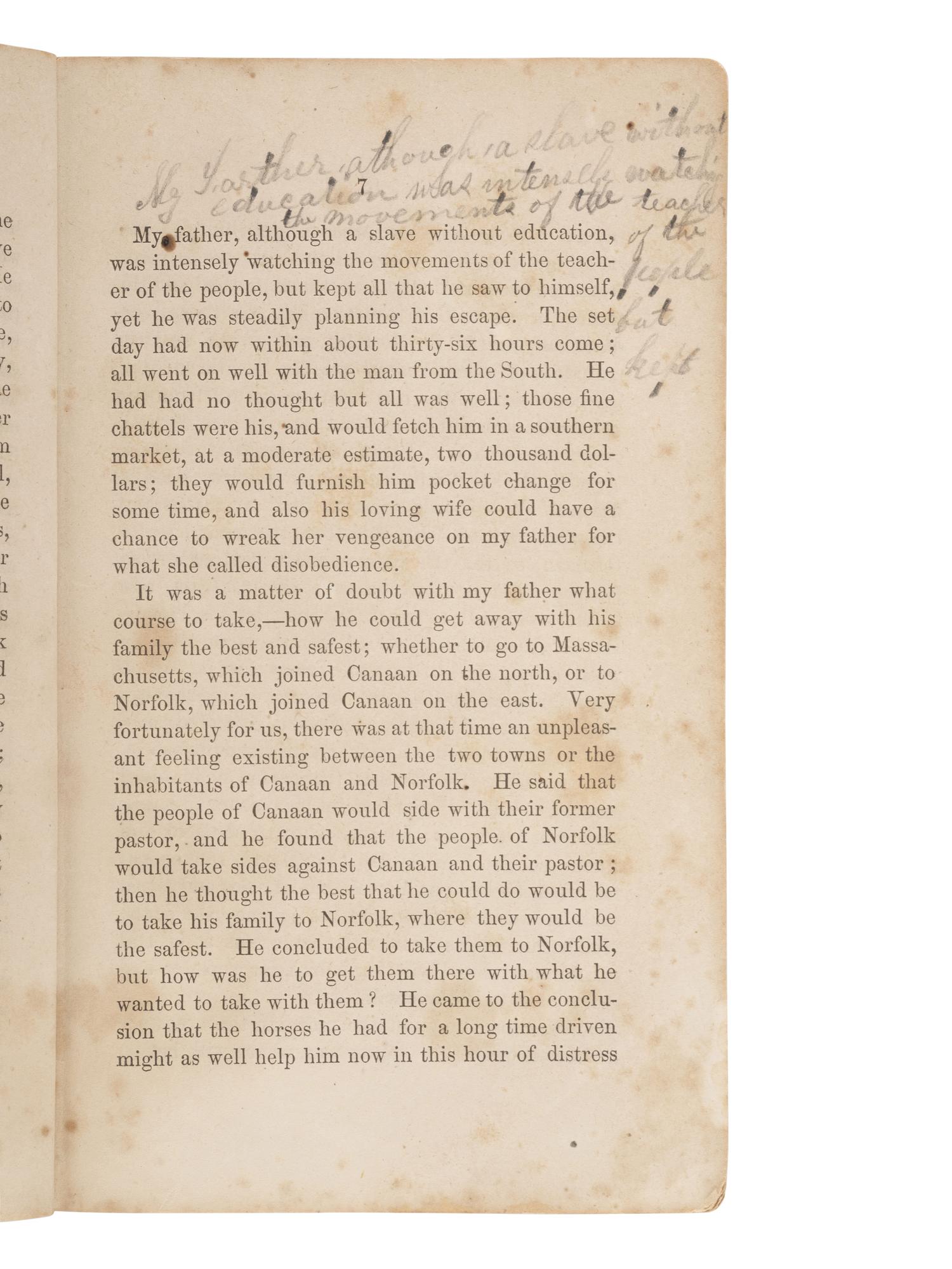 [ENSLAVEMENT] 2 titles incl. Life of James Mars, A Slave Born and Sold in Connecticut , 1867.