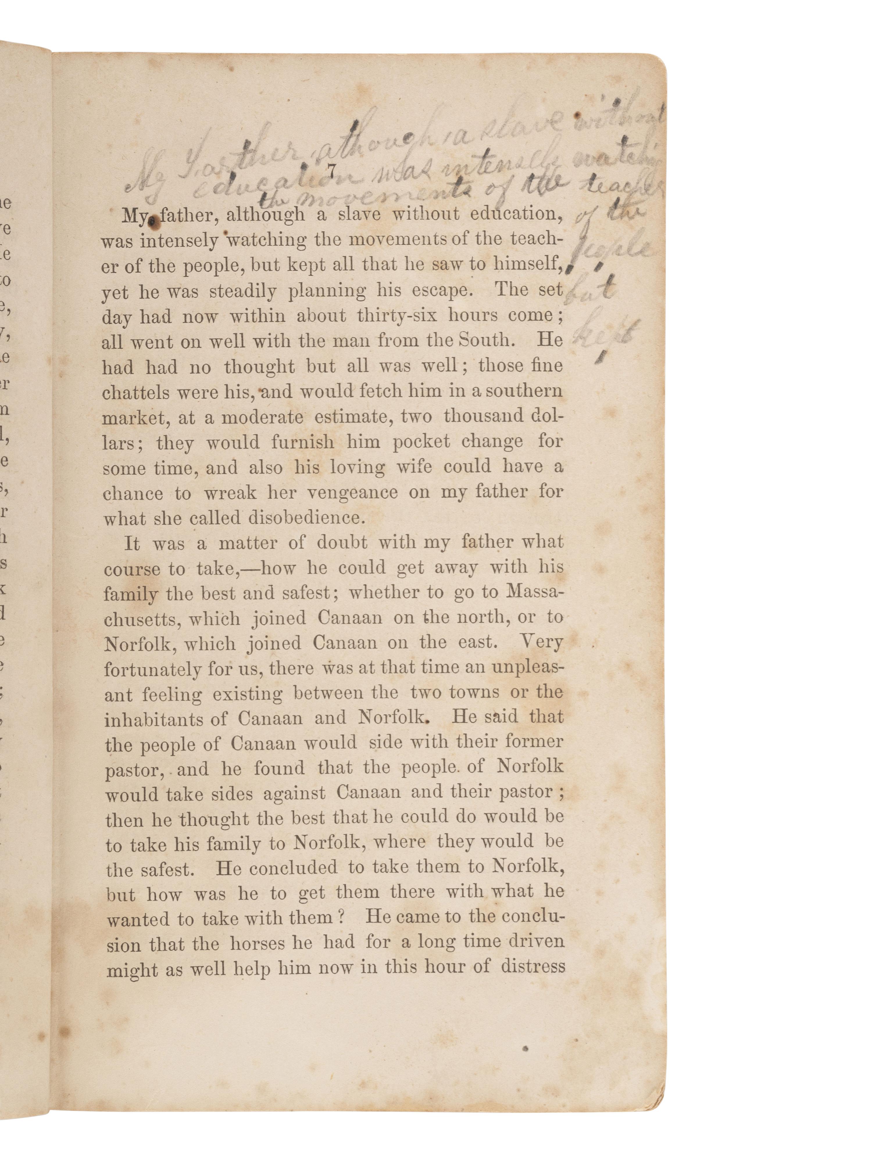[ENSLAVEMENT] 2 titles incl. Life of James Mars, A Slave Born and Sold in Connecticut , 1867.