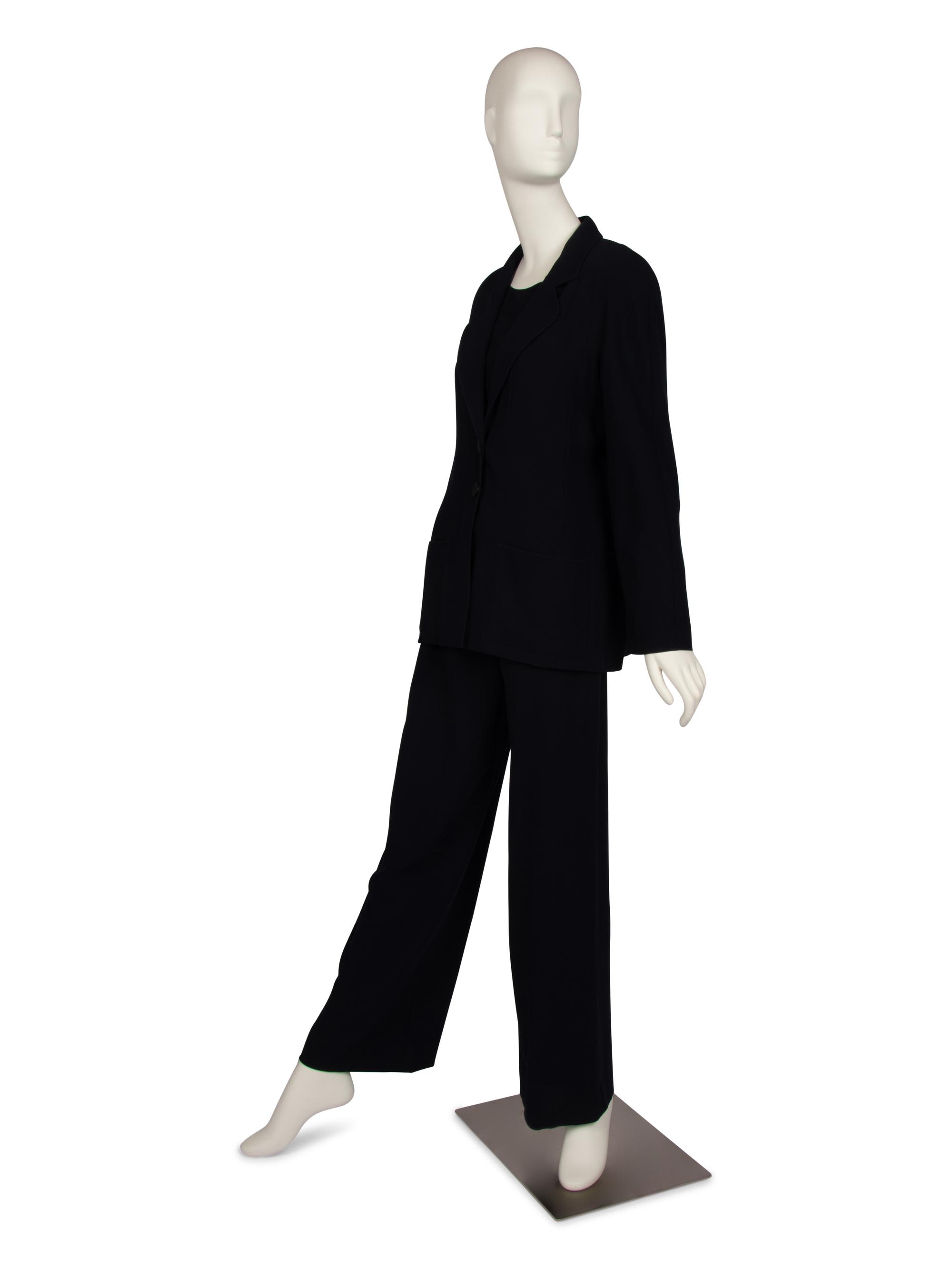 Chanel Navy Three-Piece Ensemble and Pea Coat, 1998-1999