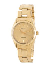 ROLEX, REF. 1025 STEEL AND 14K YELLOW GOLD 'OYSTER PERPETUAL' WATCH