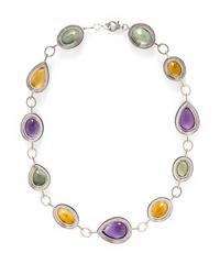 MULTIGEM AND DIAMOND NECKLACE