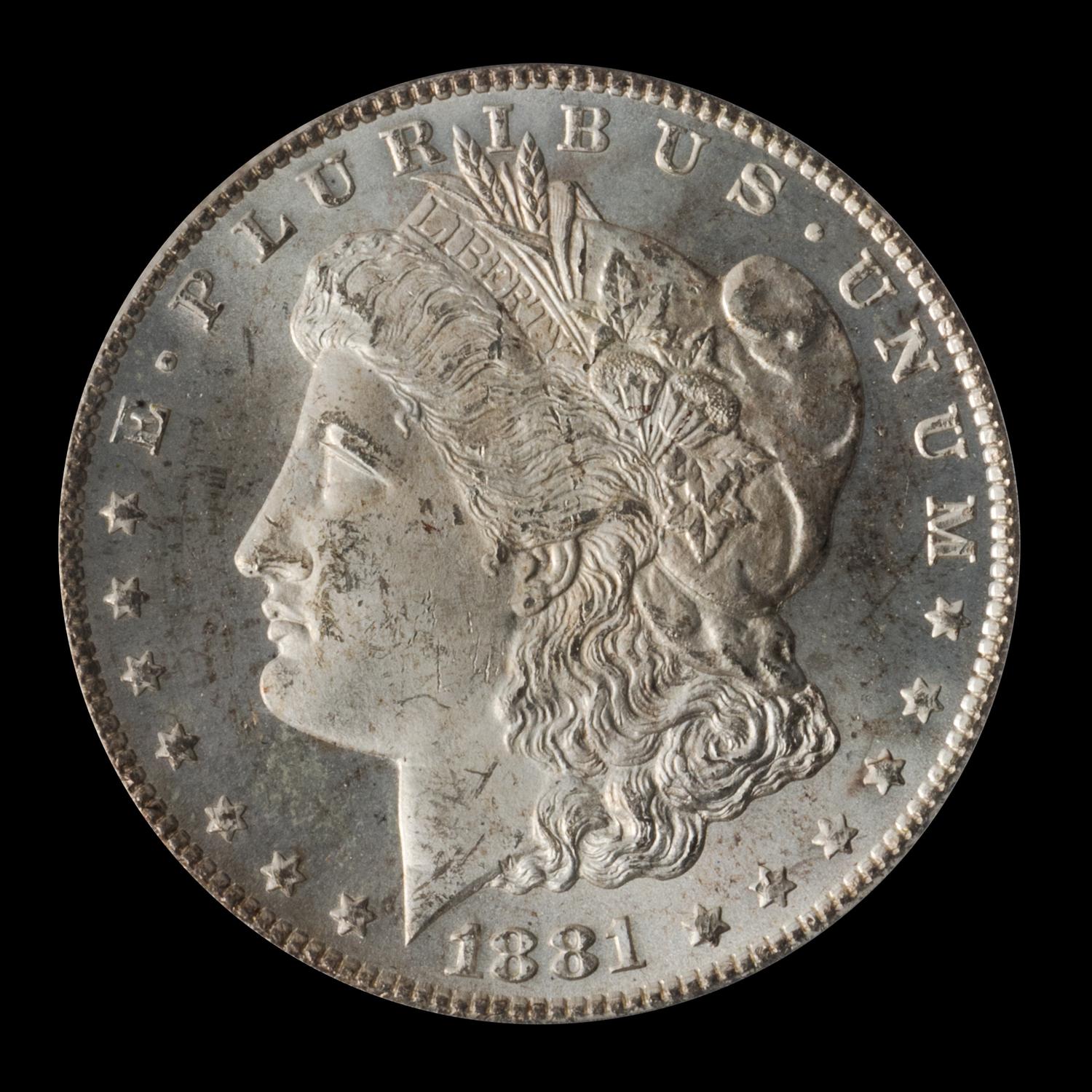 A United States 1881-CC Morgan Silver Dollar Coin