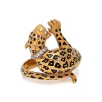 CARRERA Y CARRERA, YELLOW GOLD PANTHER RING