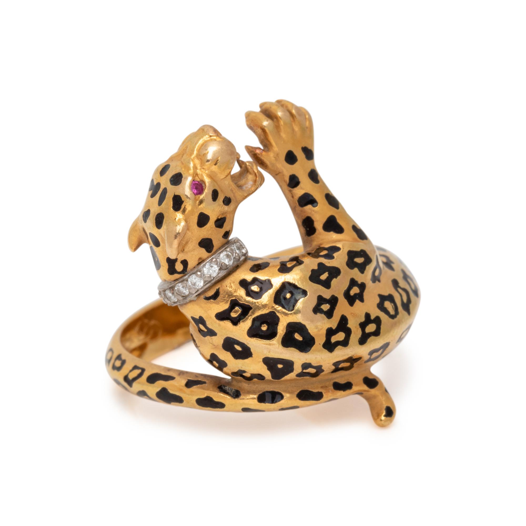 CARRERA Y CARRERA, YELLOW GOLD PANTHER RING