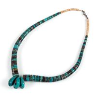 Pueblo Rolled Turquoise Necklace