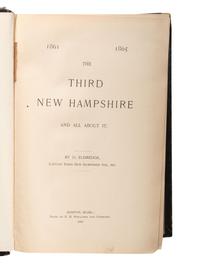 [CIVIL WAR - NEW ENGLAND]. A group of regimental histories and soldiers' memoirs from Connecticut, New Hampshire, and Rhode Island, comprising: