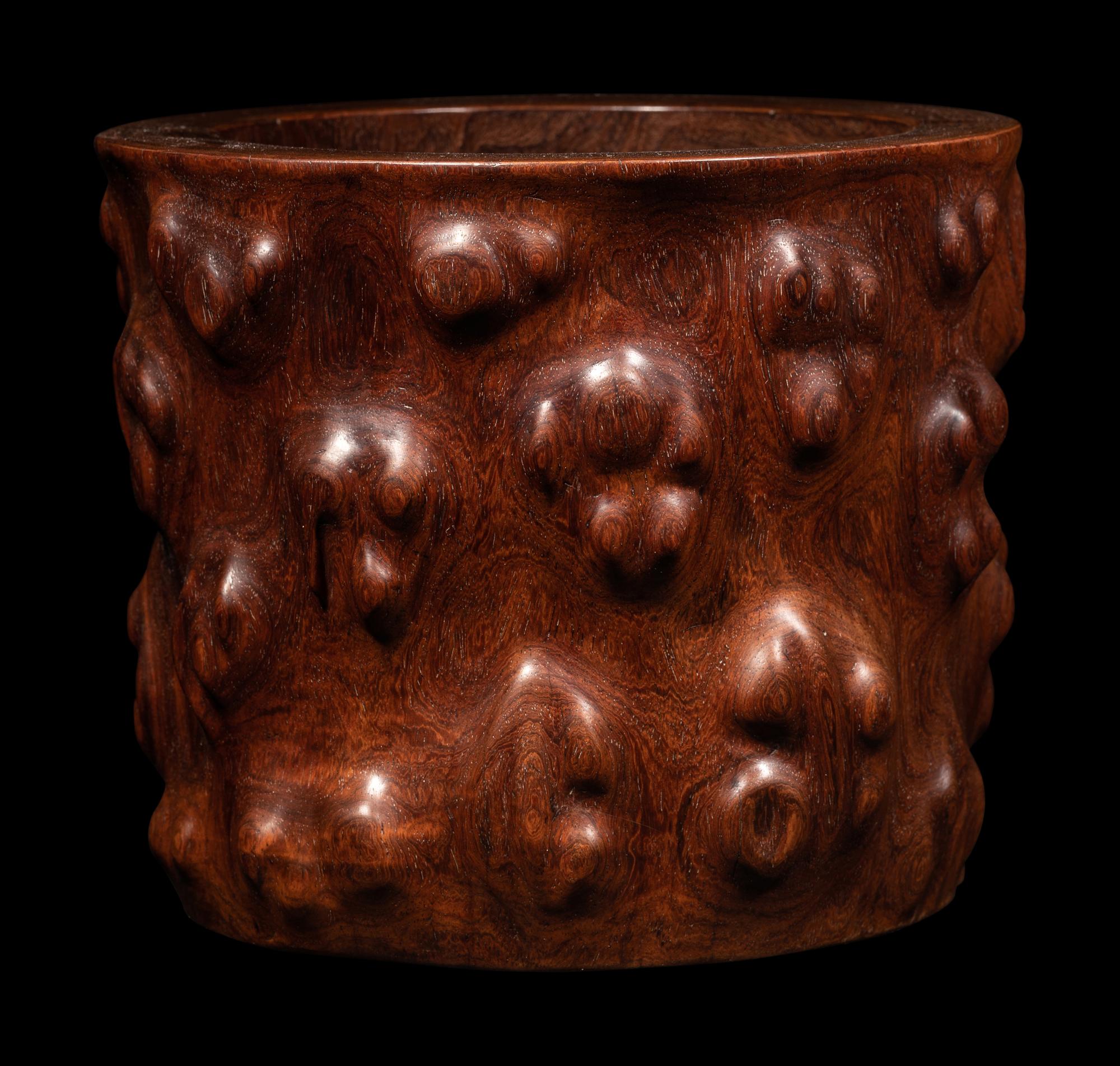 A Carved Huanghuali Brushpot, Bitong
