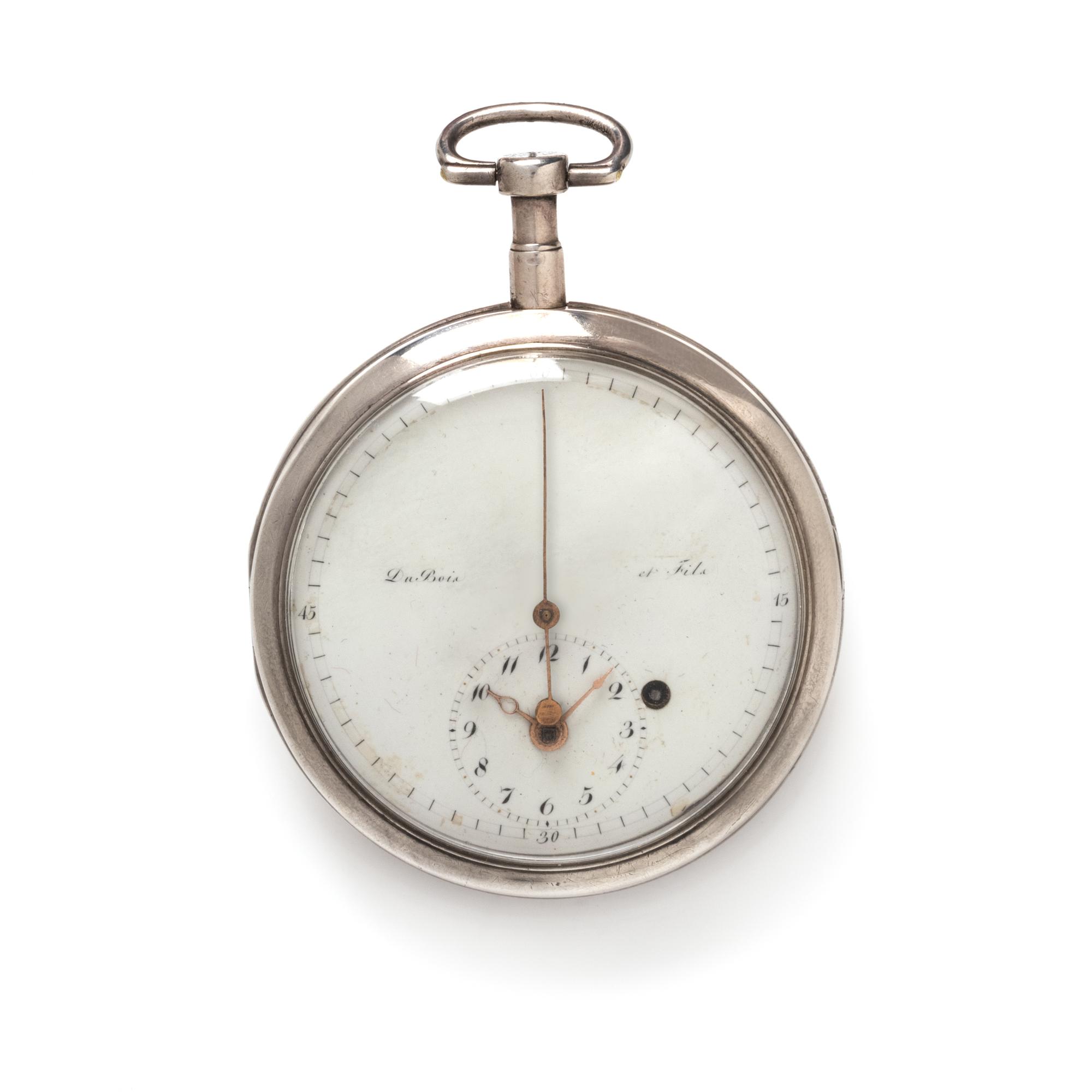 SILVER OPEN FACE POCKET WATCH