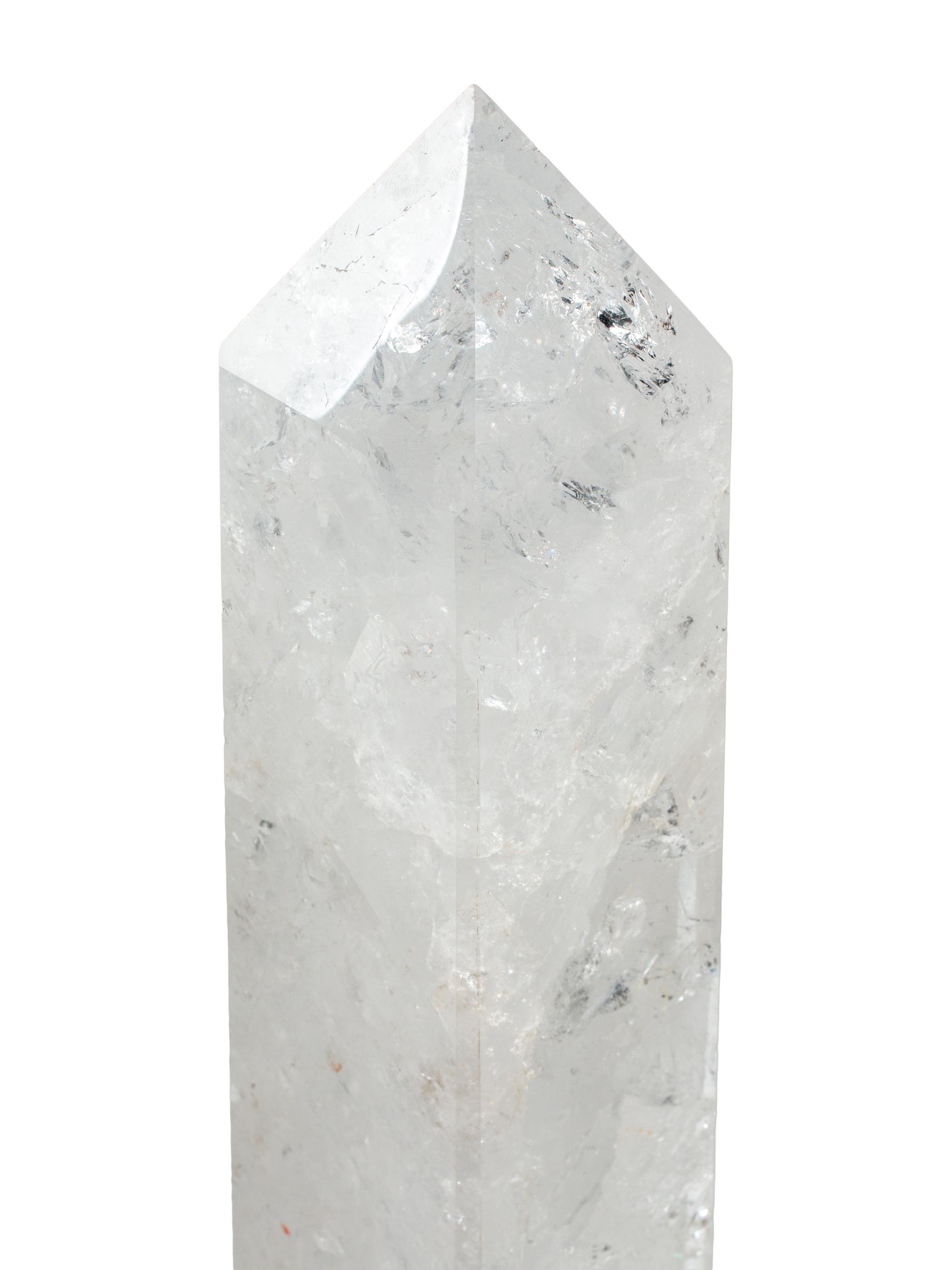 A Pair of Rock Crystal Obelisks