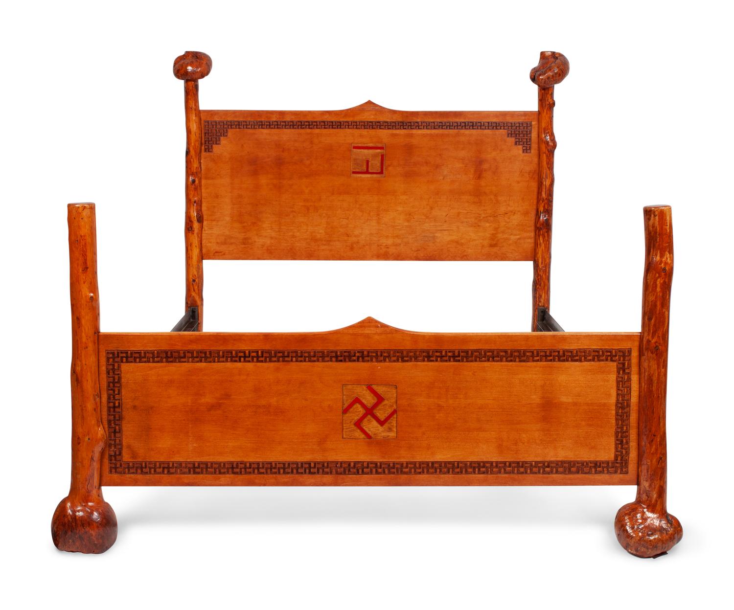 Burled Fir Double Bed