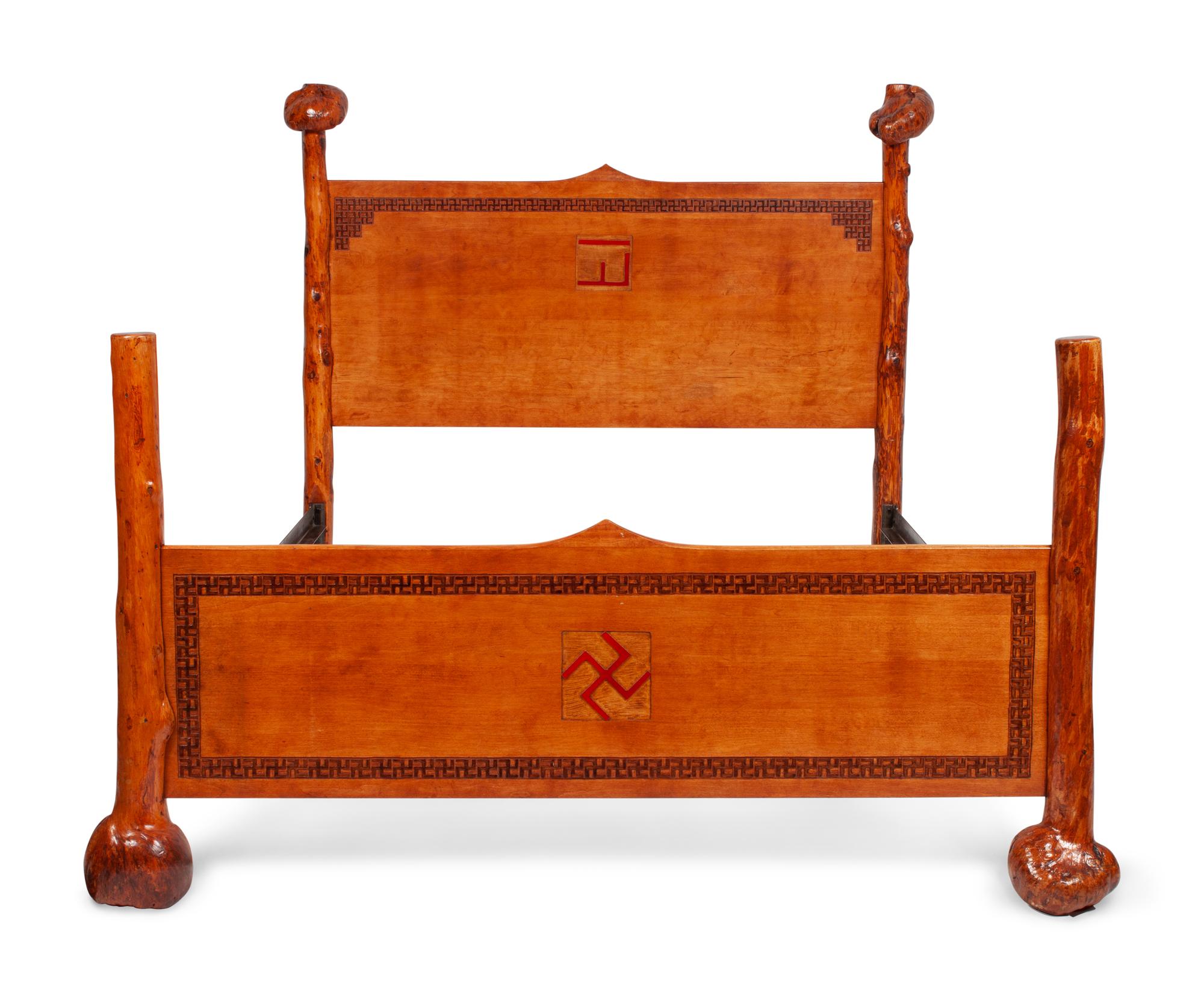 Burled Fir Double Bed