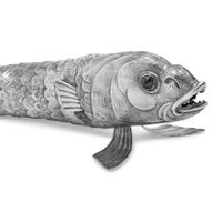 A Large Spanish Silver Articulated Fish