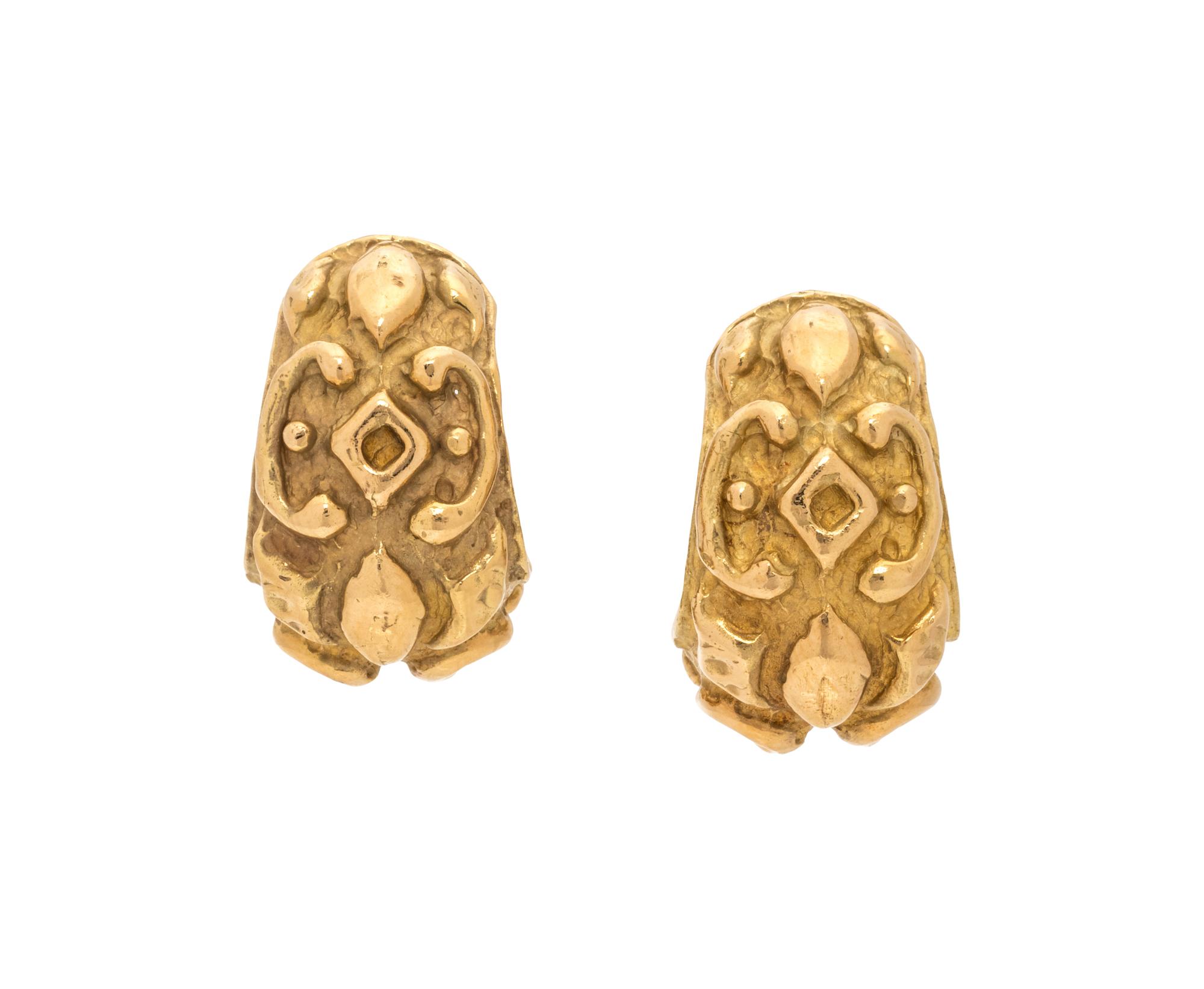 KATY BRISCOE, YELLOW GOLD EARCLIPS