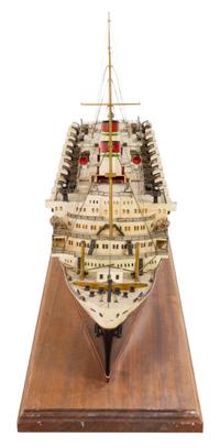 A Model of the "Rex" Height of model 14 1/4 x length of base 56 inches.